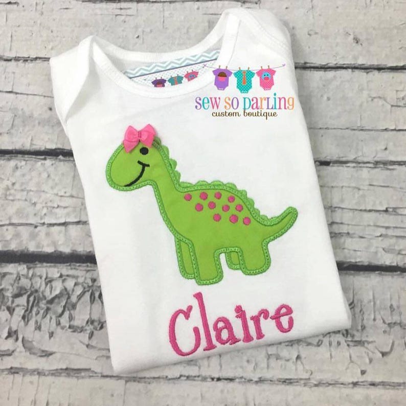 Dinosaur baby girl outfit Girl Dinosaur Shirt baby girl Dinosaur shirt Girl Dinosaur outfit Personalized baby girl clothes