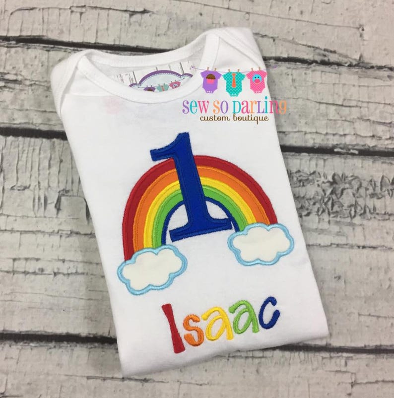 rainbow first birthday outfit boy