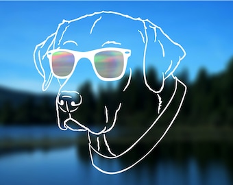 Labrador Retriever Decal, Dog, Vinyl Decal, Car Decal, Bumper Sticker, decal