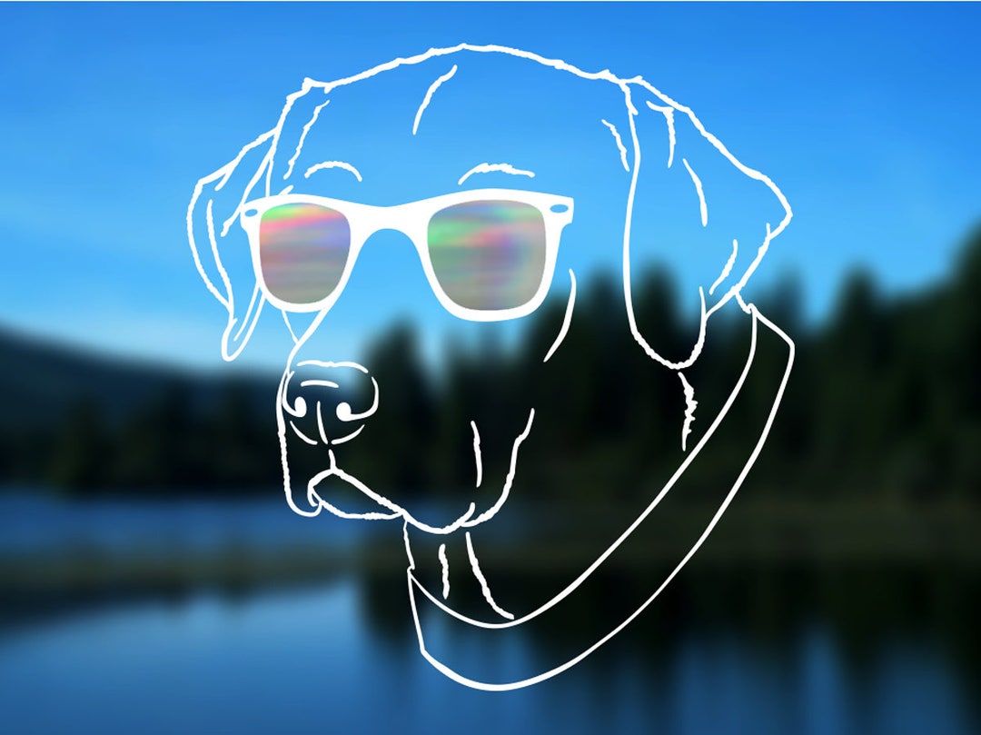 Labrador Retriever Decal, Dog, Vinyl Decal, Car Decal, Bumper Sticker