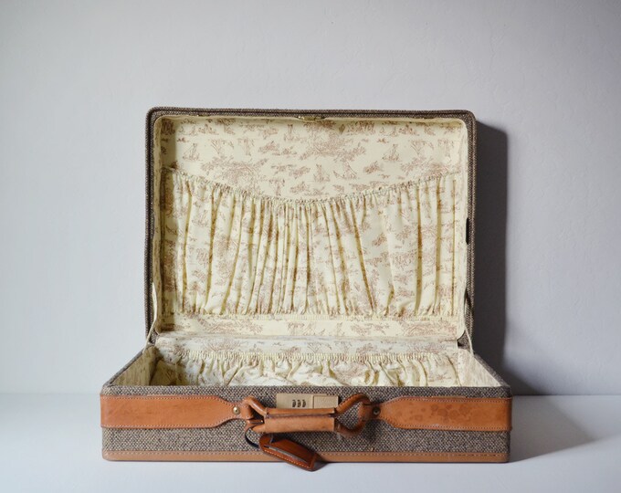 Hartmann Luggage Vintage Tweed Suitcase Hartmann Suitcase Etsy