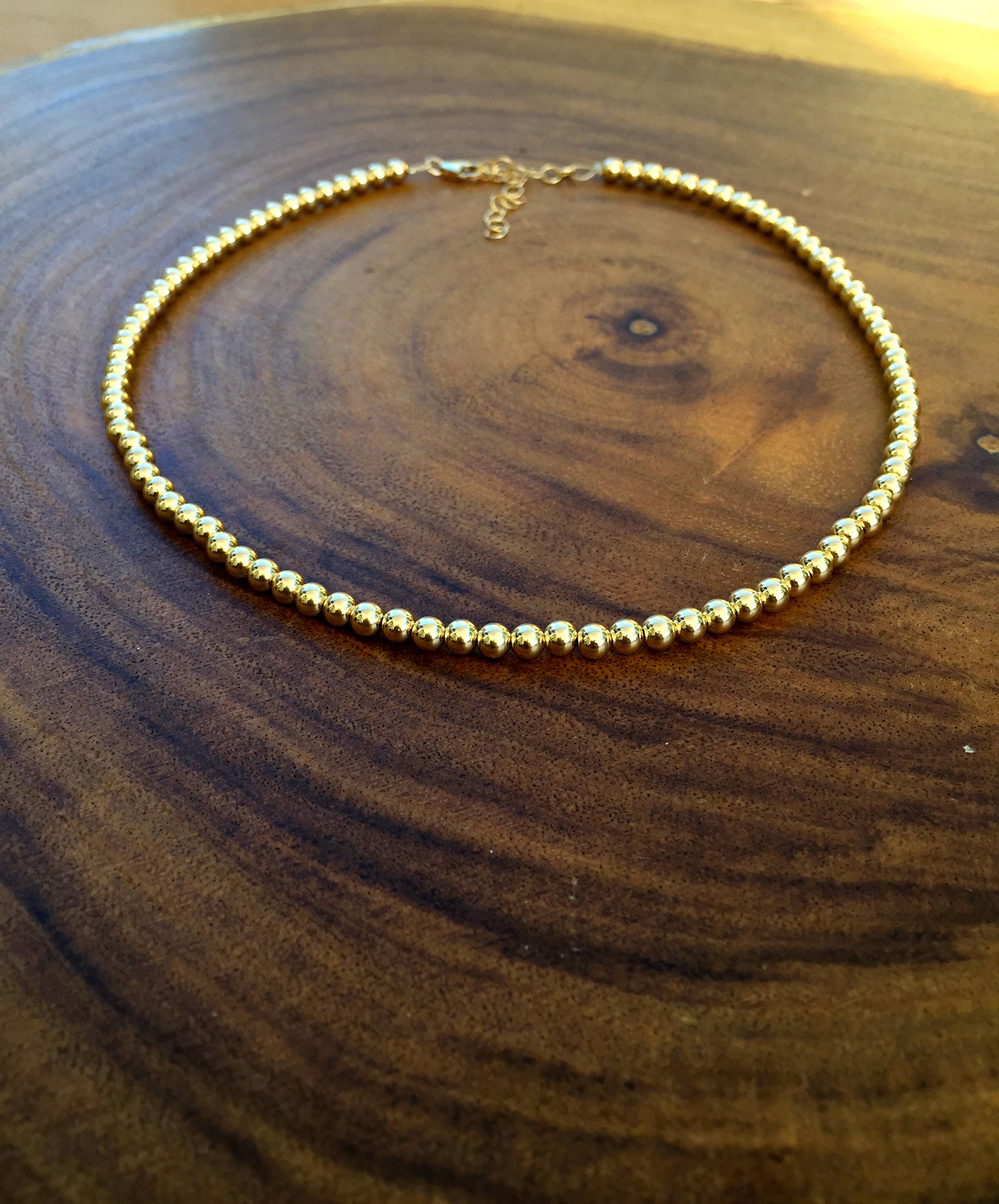 Metal Beaded Choker/ Gold Beaded Choker/ Metal Beaded Etsy