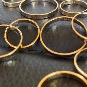 Wide band ring, Stackable ring, Midi ring, 14k gold filled or Sterling silver
