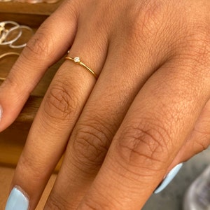Stackable ring, Dainty ring, CZ ring, Gold filled, Minimalism