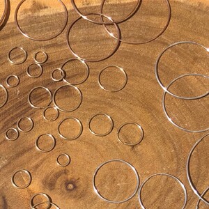 Thin hoop earrings, Endless hoops, Sterling silver, Gold filled, Rose gold filled