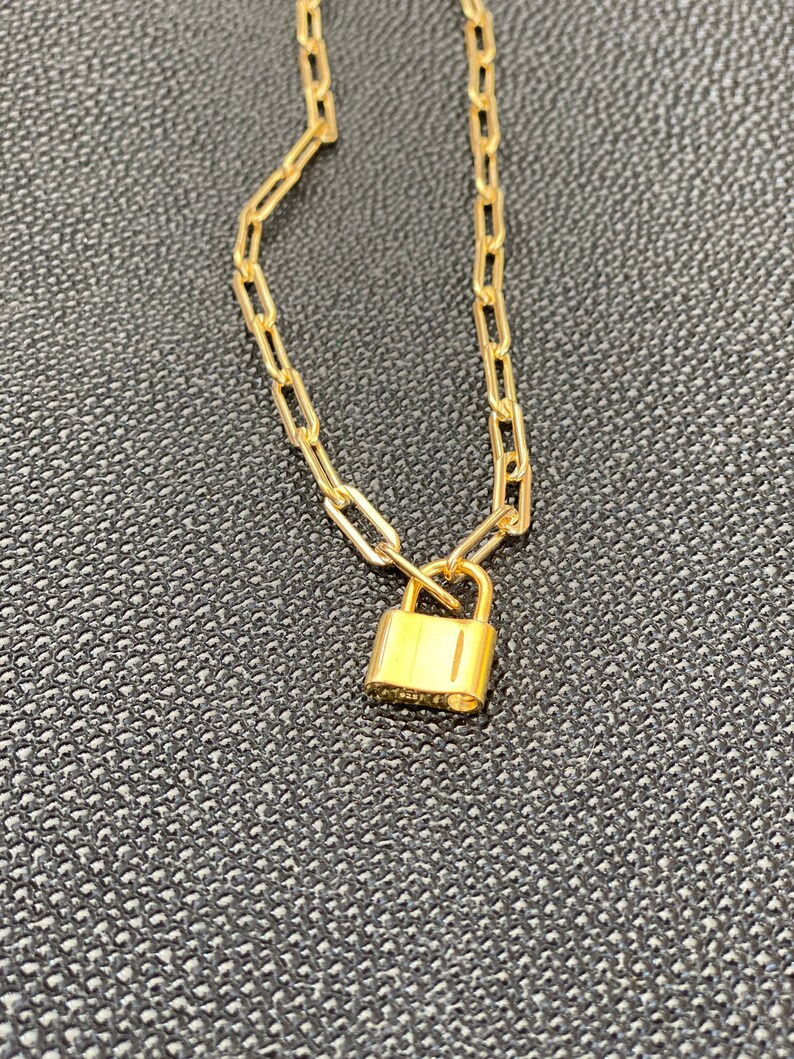 Sterling Silver Padlock Necklace Gold Filled Padlock Etsy