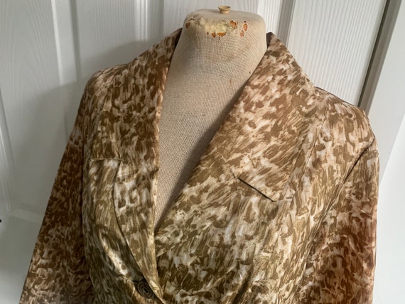 Vintage 1950s Ladies Gold Brown Top Jacket Blouse… - image 6