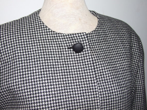 BHS Vintage 1980s Black & White Dogtooth Houndstoo
