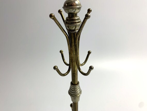 Vintage Brass and Copper Miniature Coat Rack Jewelry Tree