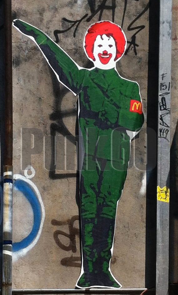 ロナルド・マクドナルド ポップアート アート From Soho NYC! Street Art Ronald Mcdonald Hitler Fine Art