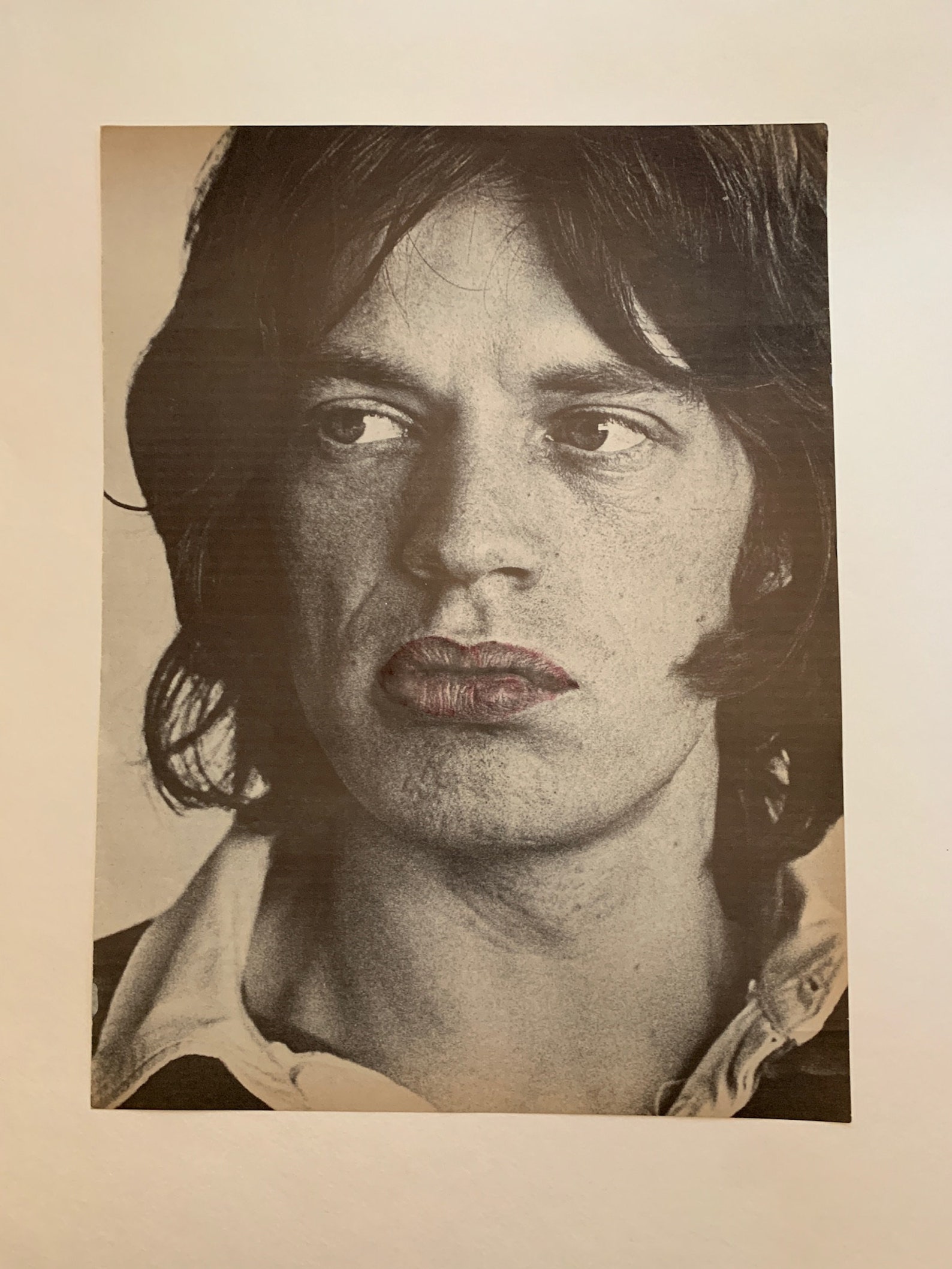 Satisfaction Mick Jagger Vintage B&W Photo Hand Watercolored Etsy