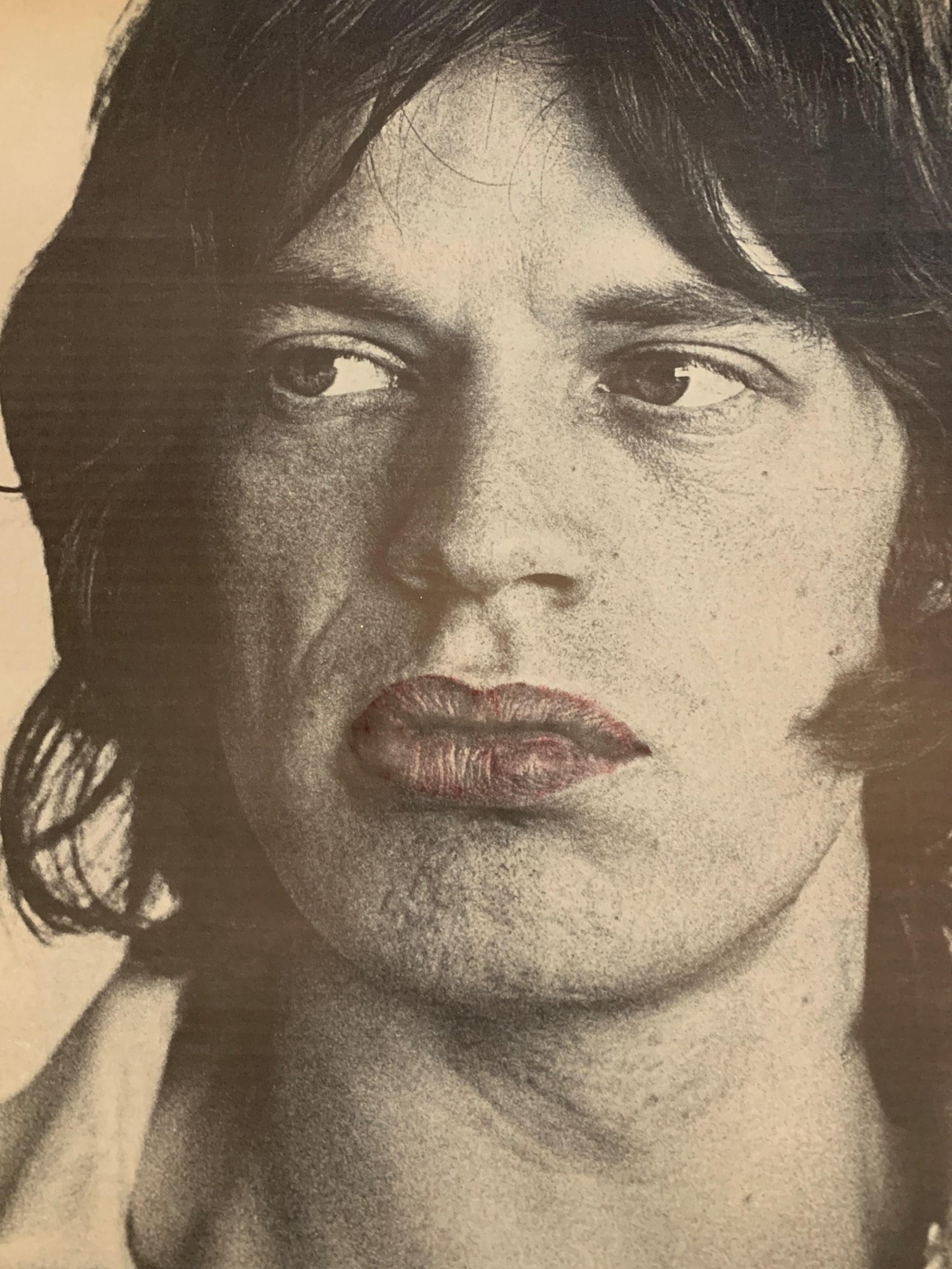 Satisfaction Mick Jagger vintage B&W Photo Hand Couleur eau Etsy France