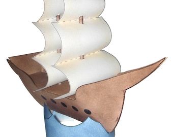 2 Mast Paper Ship JPG PDF SVG