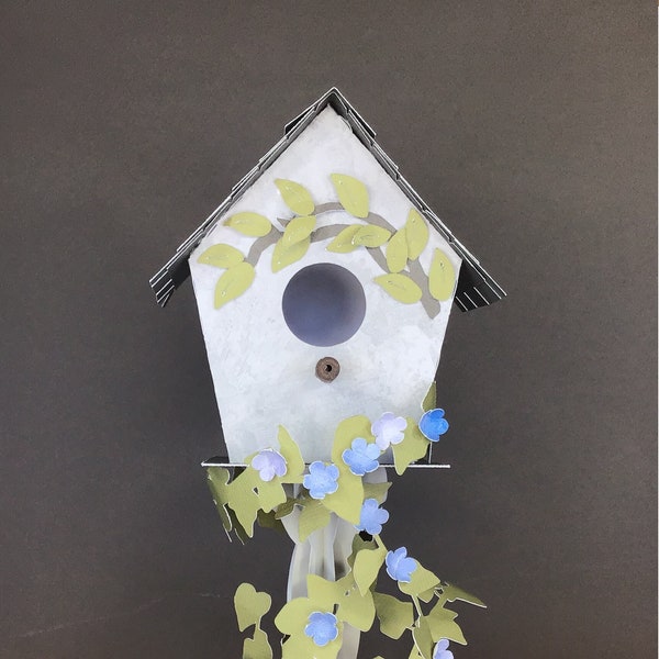 Birdhouse on Pedistal SVG,  Birdhouse Silhouette, Birdhouse Cutting File, DIY  Birdhouse, Birdhouse Craft, Instant Download