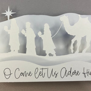 Cartão pop-up de Natal dos Três Reis Magos SVG PDF