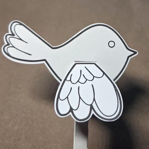 Flatterndes Vogel Spielzeug SVG PDFdownload