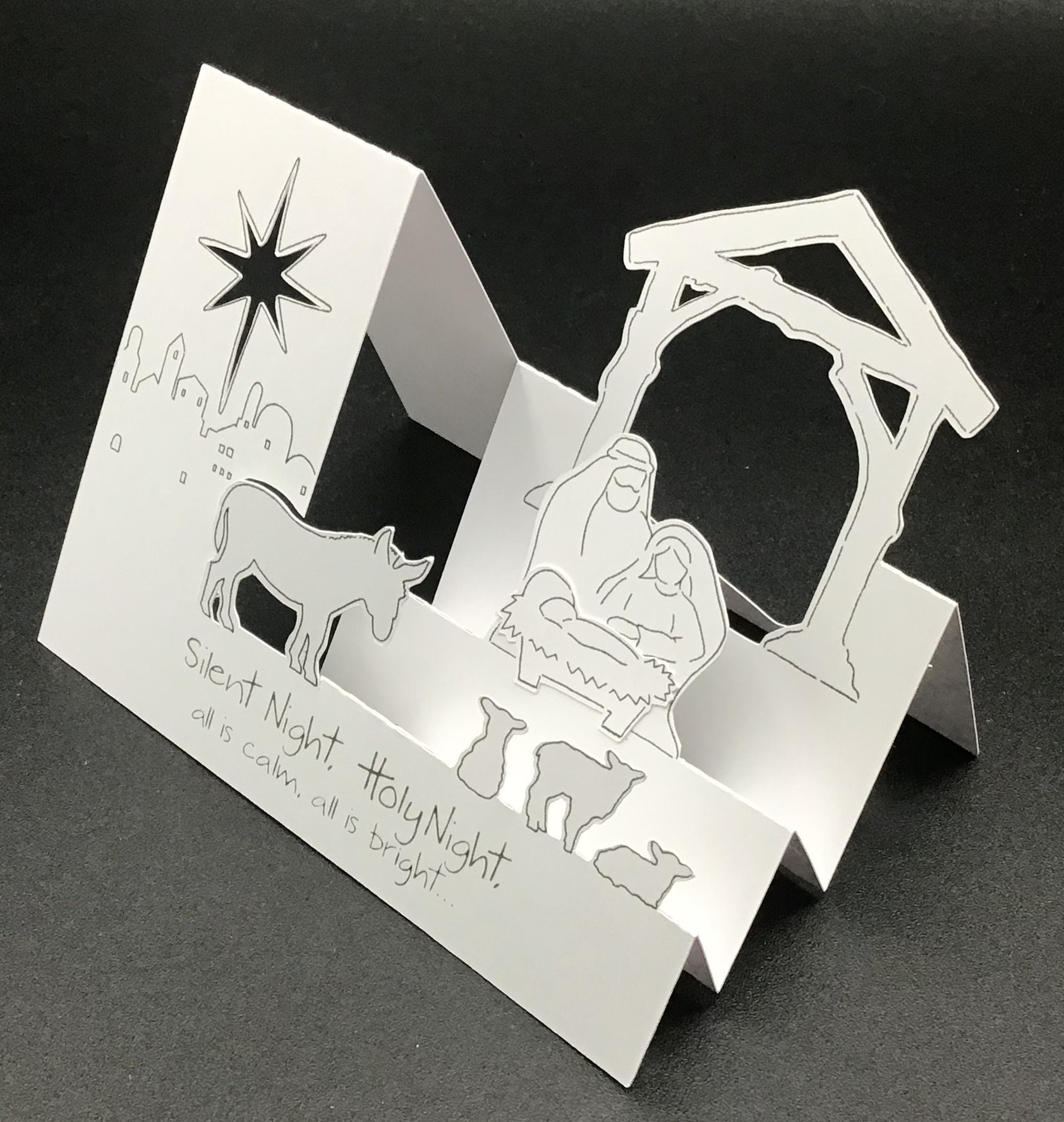 Porte-clés Livre Pop-up Noël – Mini Scène 3D, Matériau ABS, Dimensions 5x4x2.6 Cm - 4