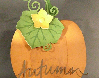 Pumpkin With Bloom Decoration SVG download