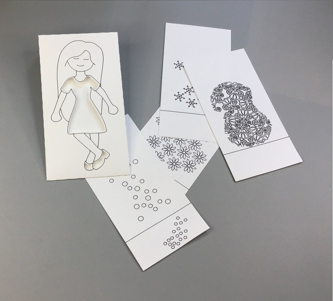 Envelope Paper Dolls SVG Etsy