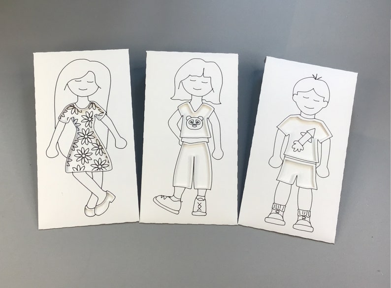 Envelope Paper Dolls SVG Etsy