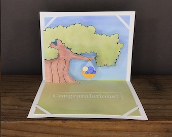 New Baby Pop Up Card SVG Print and Cut