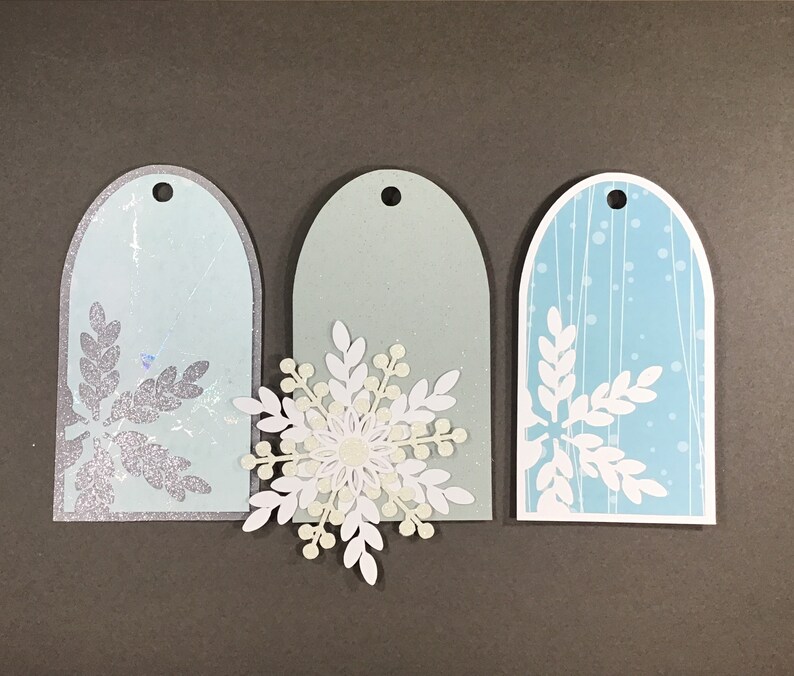 Snowflake Gift Tags SVG Etsy