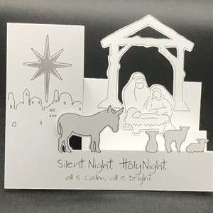 Side Step Nativity Pop Up Christmas Card SVG Download