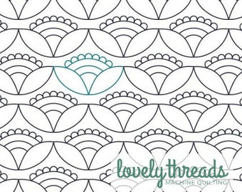 Pantógrafo de colcha digital Morning Blossom para acolchado de borde a borde de brazo largo