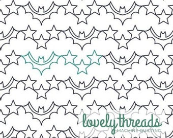 Pantógrafo digital Bats and Stars para acolchado de borde a borde con brazo largo