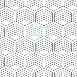 Hexagon Hills Digital Edge to Edge Quilting Design Pantograph for Longarm Quilters