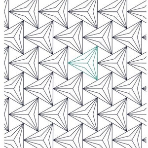 Triangle Tilt Edge to Edge Digital Quilting Pantograph for Longarm Quilting