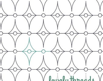 Pantógrafo digital de diamante copetudo para acolchado de borde a borde