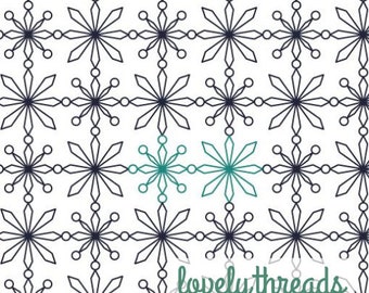 Snow Crystal Digital Pantograph for Edge to Edge Longarm Quilting