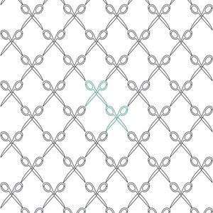 Scissor Diamond Digital Pantograph for Longarm Edge to Edge Quilting