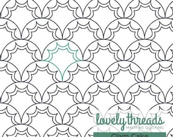 Clam Cake Digital Pantograph for Longarm Edge to Edge Quilting