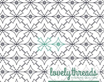 Pantógrafo digital Christmas Tree Grove para acolchado de borde a borde y de brazo largo