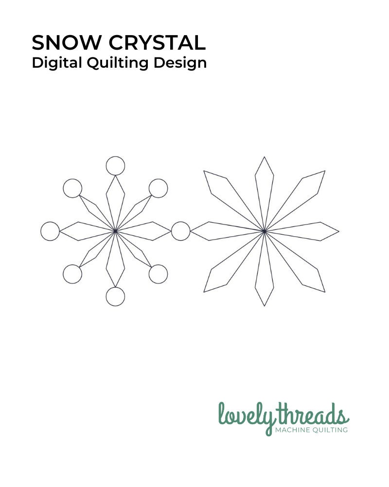 Snow Crystal Digital Pantograph for Edge to Edge Longarm Quilting - Etsy