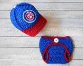 Baby Boy Clothes, Newborn Baby Boy Hat, Baby Boy Clothes, Baby Boy Take Home Hat, Newborn Baby Boy Outfit - Chicago Cubs Baby Hat
