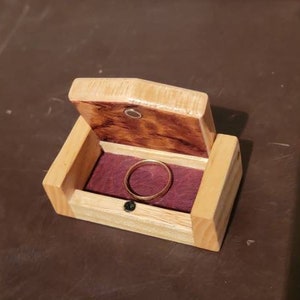 Small satin finish keepsake box/ ringbox