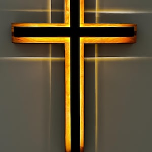 Religious Wedding Gift Lighted Wood Cross Family Heirloom Christian Home Decor Religious Decor Pastor Gift Easter Display Birthday Gift