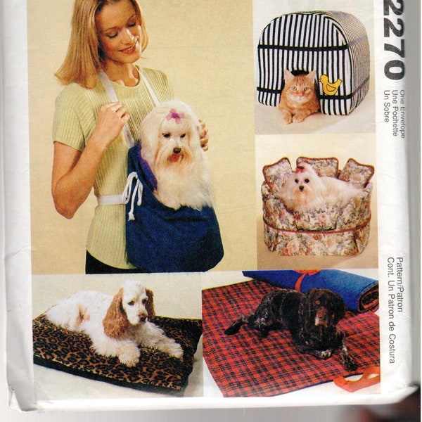 Accessories for cats and smaller dogs  House-Pillow-Bed-Carrier  McCall's Craft 2270 UNCUT FF