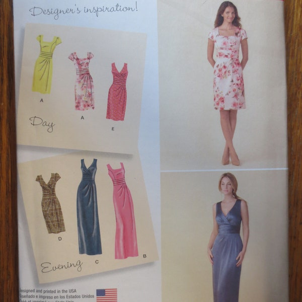 Simplicity 1420- Design Inspiration RETRO 60s- Misses Miss dress in 2 lengths with Bodice variations Sizes 16-18-20-22-24 UNCUT Factory Fold