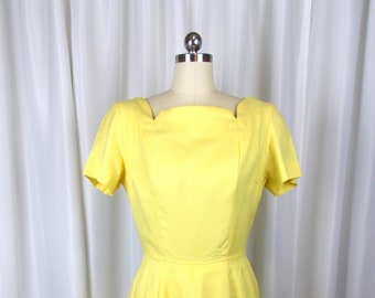 1960's Bright Yellow Dress Kerrybrooke