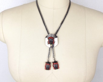 1950's Selro Selini Oriental Asian Princess Lariat Necklace