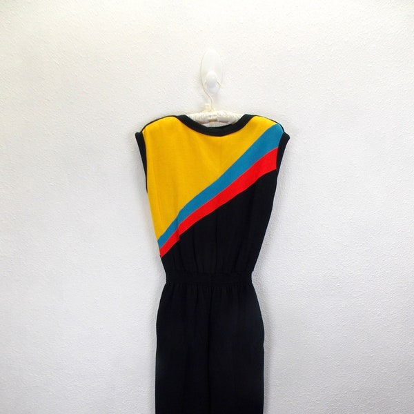 1980's Color Block Jumpsuit