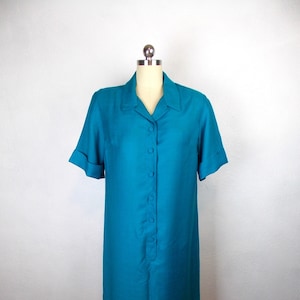 1970&#39;s Blue Silk Dress