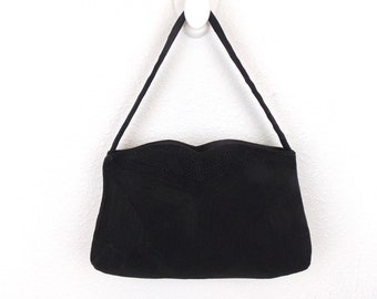 1940's Black Corde Handbag Purse