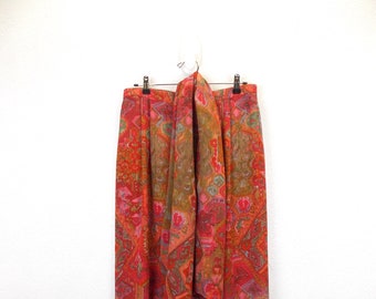 1990's Carlisle Silk Palazzo Pants with Matching Scarf