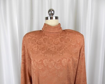 Blusa color bronzo anni '90 con Paisley Design