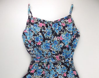 Vintage Catalina Swimsuit Floral Print Cotton